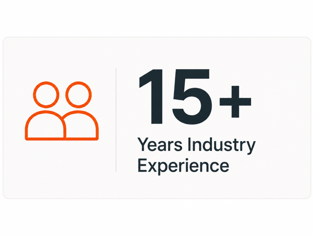 15+ years experience website icon